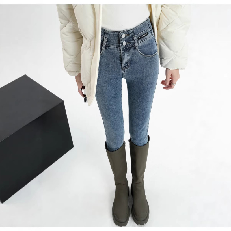 Super High-Waisted Women's Skinny Jeans, Slim-Fit Pencil Pants for Women, Fall 2022 Super High-Waisted Women's Skinny Jeans, Slim-Fit Pencil Pants for Women, Fall 2022