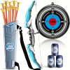 【Color box】Blue light bow and arrow + 10 arrows + quiver + dart target + 3 bottles