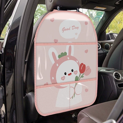 Anti-Dirt and Anti-Stain Wear-Resistant Cute – Chair back anti-kick pad - tulip-rabbit-long-style