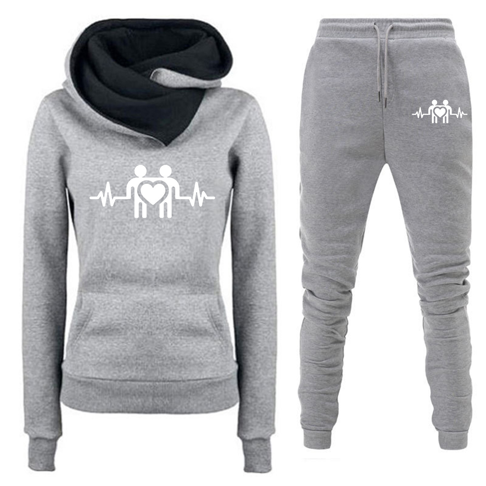 Comercio exterior transfronterizo Otoño e Invierno Nuevo traje de ropa deportiva con capucha y forro polar pantalones de suéter de mujer ropa de mujer al por mayor image 25