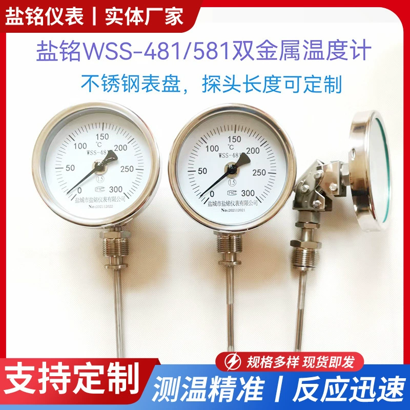 WSS-481/581 биметаллический термометр Универсальный биметаллический термометр с тепловым сопротивлением PT100 с дистанционной передачей