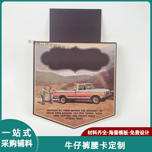 欧美风设计牛仔裤腰卡批量定制工厂 男女装裤子卡牌标签印刷