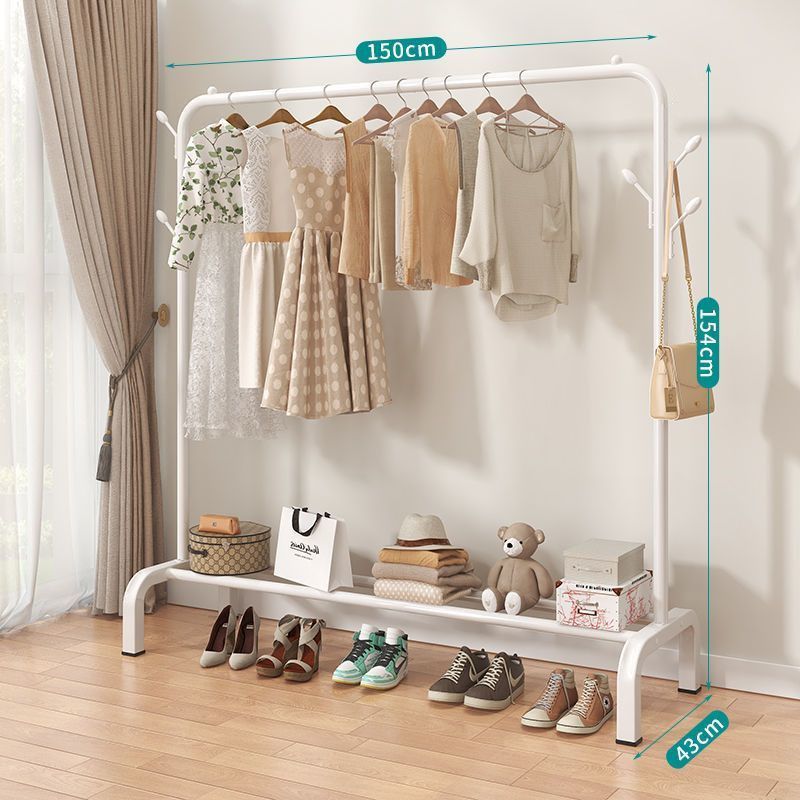 Percha de secado de ropa para piso de dormitorio doméstico balcón colgante de aire plegable dormitorio de estudiantes simple almacenamiento de ropa barra fría