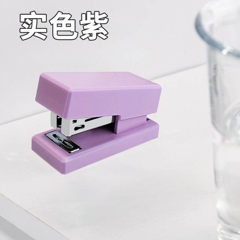 Grapadora mini compacta para estudiantes grapadora pequeña para materiales de estudio grapadora transparente portátil grapadora