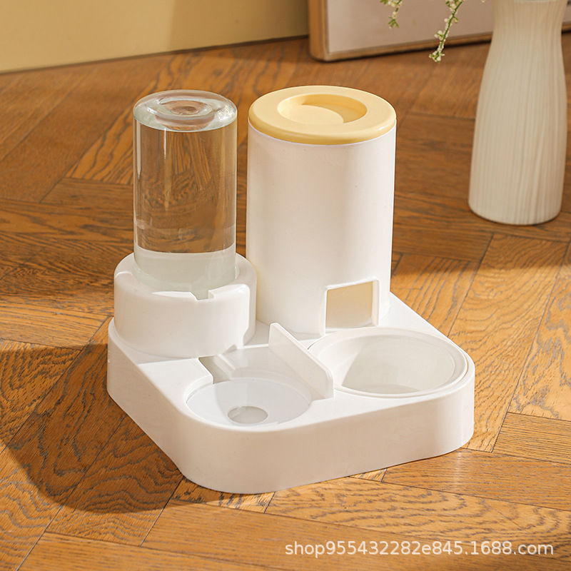 벨 1.2L 없는 노란색과 흰색 수직 주전자 [세라믹 그릇]