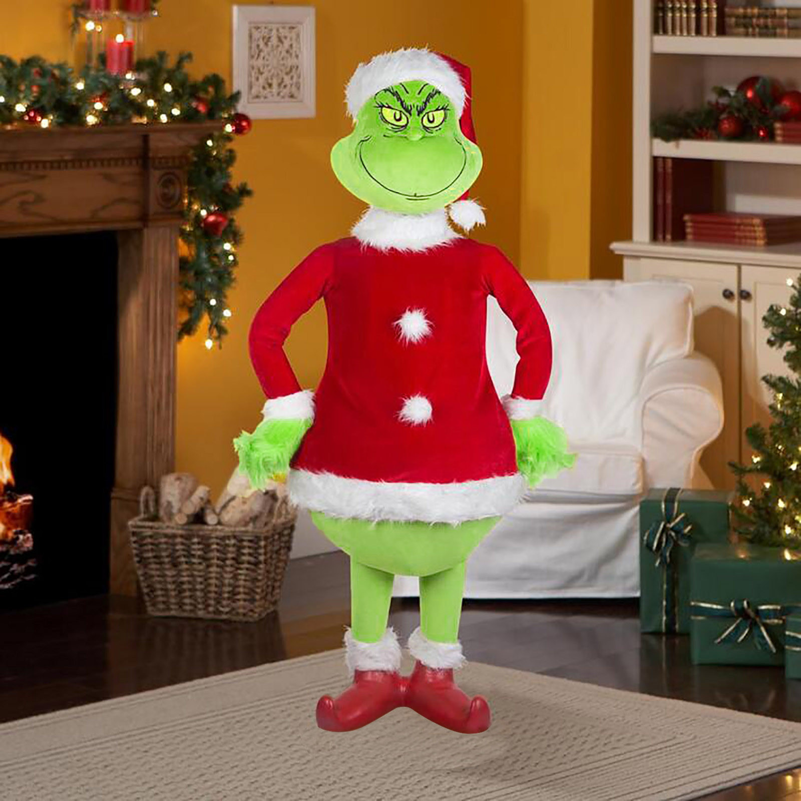 Jouet en peluche de noël, monstre vert Grinch, poupée de dessin animé, décoration_voghion.com
