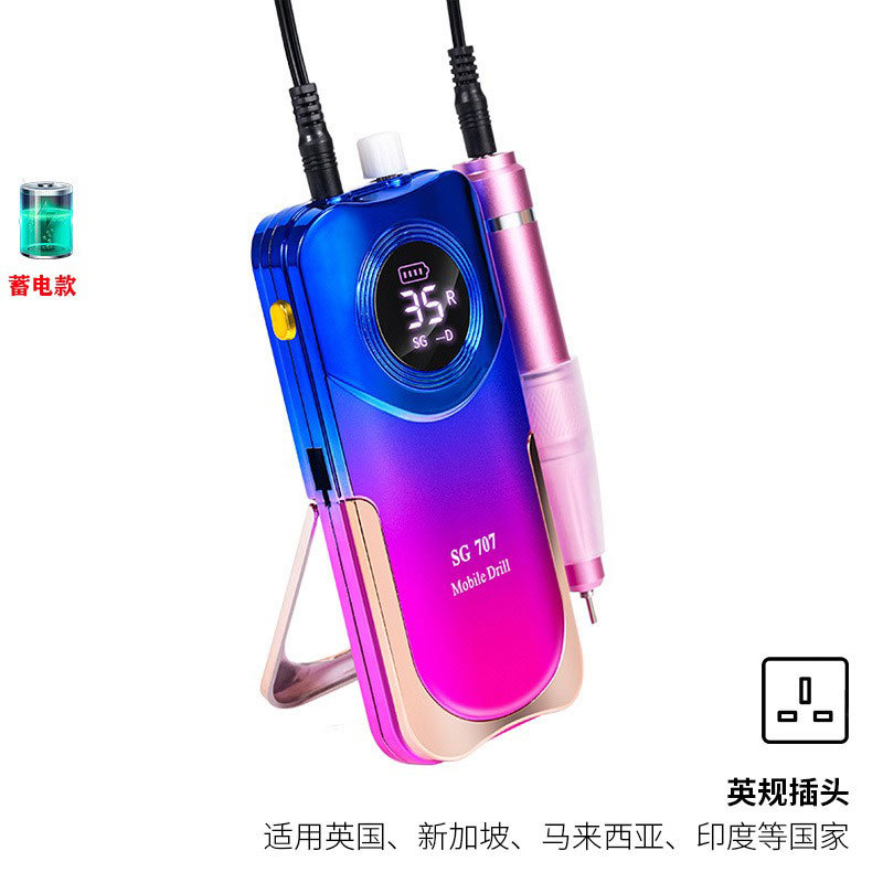 Amoladora de uñas de almacenamiento de energía 35000 Amoladora portátil de alta velocidad Amoladora de uñas inteligente Herramientas de uñas transfronterizas