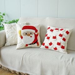 国境を越えたアマゾンのクリスマスのベルベット刺繍抱き枕カバー客間ソファークッションベッドの枕クリスマス装飾