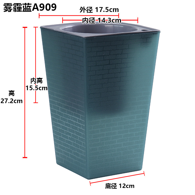 現物クロスボーダー欧林沢プラスチック怠け者盆栽植木鉢煉瓦紋方形高金多色自吸水盆|undefined