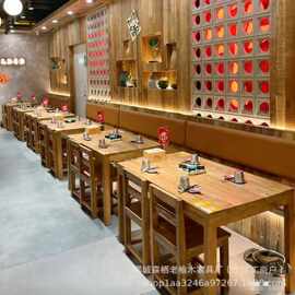 新中式老榆木餐桌实木民宿茶台阳台茶桌椅组合厂家直供四方桌