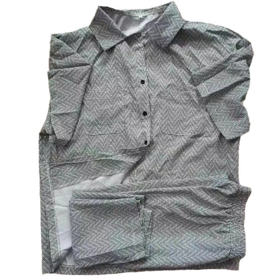 Light mature men's spring and summer sports suit European and American style hot sale casual short-sleeved shirt all-match shorts quality two-piece set