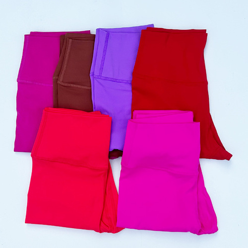 New LULU Sports Yoga Pants High Waist Hip Lifting Elastic Tight Running Sports Fitness Wear Peach Butt