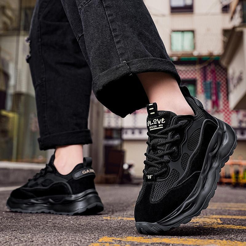 Trendy Brand Men's Shoes 2025 New Summer Breathable Mesh Shoes with Inner Height Casual sneaker Men's Thick Sole Torre Shoes