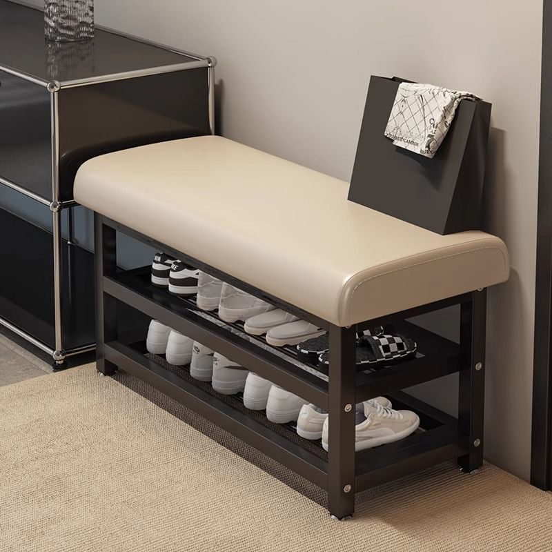 Shoe-Changing Bench for Entryway, Home Use, Light Luxury Shoe Rack, Can Be Used as a Seating Bench at the Door, Shoe Cabinet Entry Bench, Sitting Stool