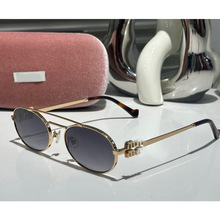 24跨境专供复古椭圆墨镜高品质太阳镜男女士蛤蟆镜潮圆款批 54zs