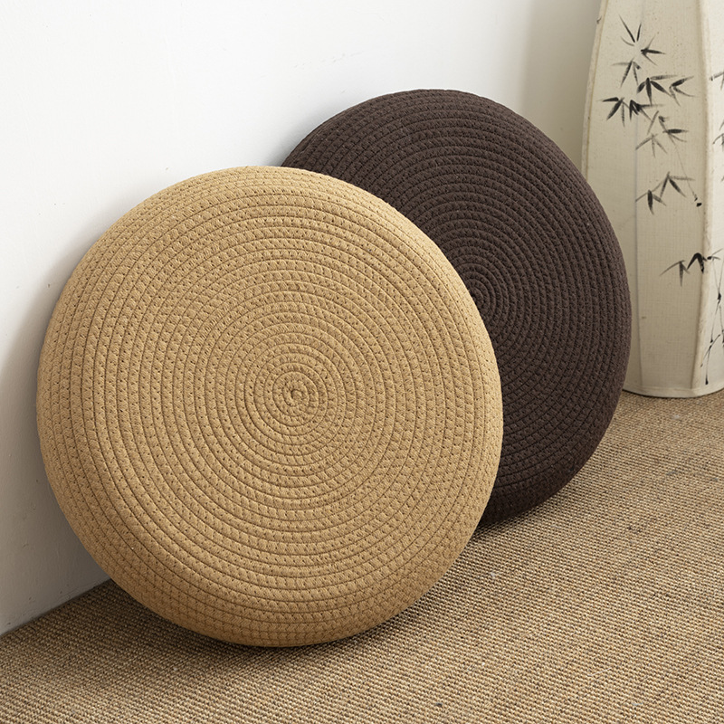 Cotton rope futon for guesthouses, tatami, living room, ultra-quiet tea drinking, bay window, balcony, Go game, thickened and elevated cushion