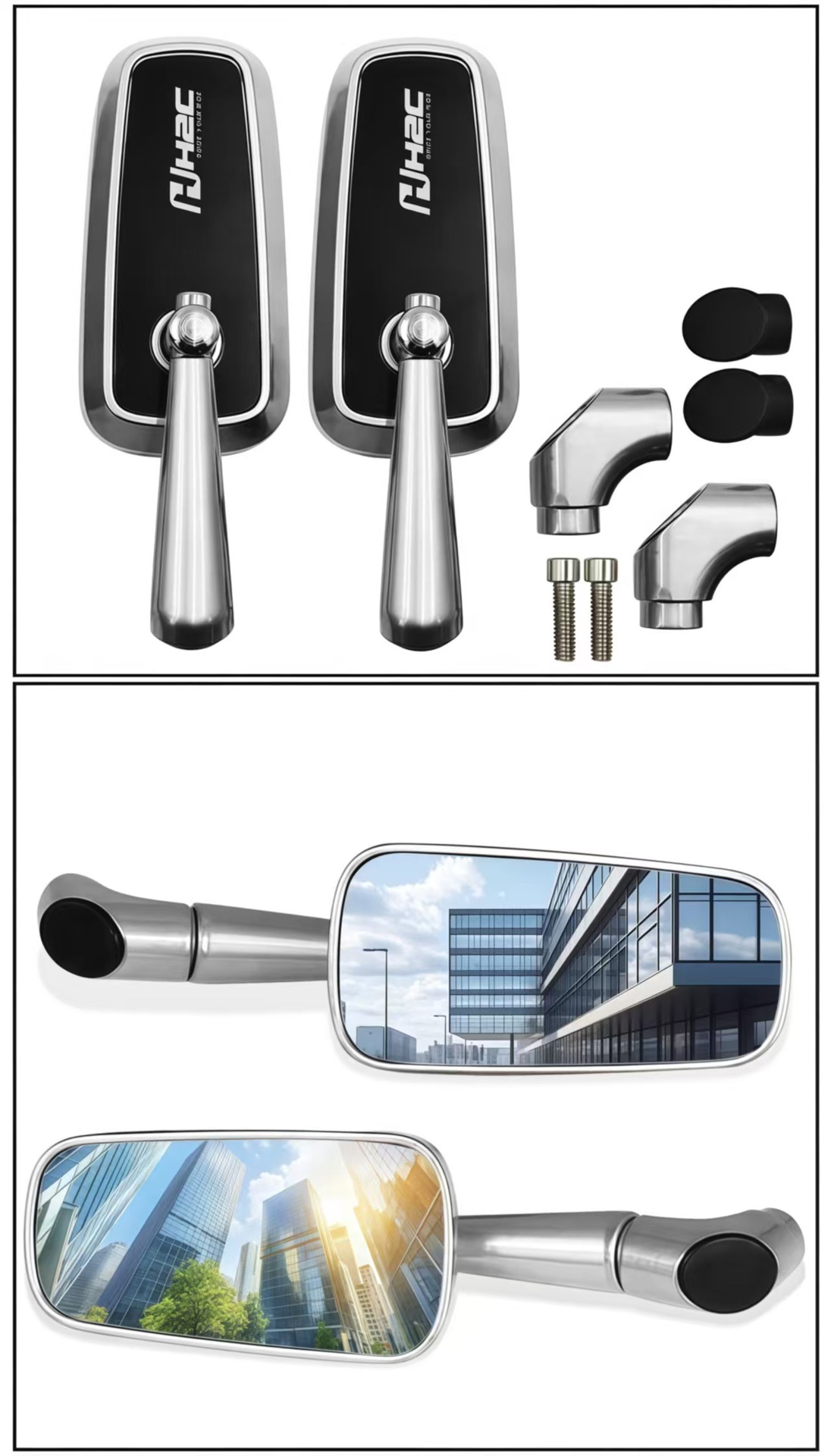 Hot-Selling Universal Motorcycle Electric Vehicle Aluminum Alloy H2C Rearview Mirror Anti-Glare Mirror Modification