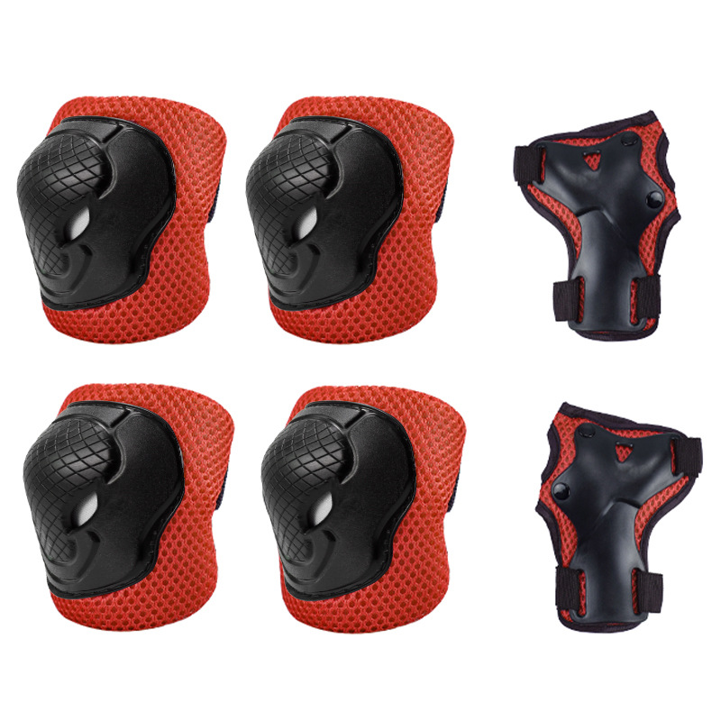 Nuevo AIDY niños patinaje de protección equipo de seis piezas conjunto de fábrica de equilibrio directo coche deslizante deportes engranaje protector Cabeza de Vaca