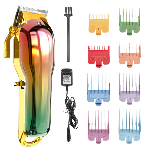 Cross-border new color mirror electric clipper hair clipper electric clipper high-power hairdressing tool electric clipper hair clipper