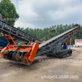 可履带行走式碎石渣取料装车机 移动式装车爬坡皮带输送机