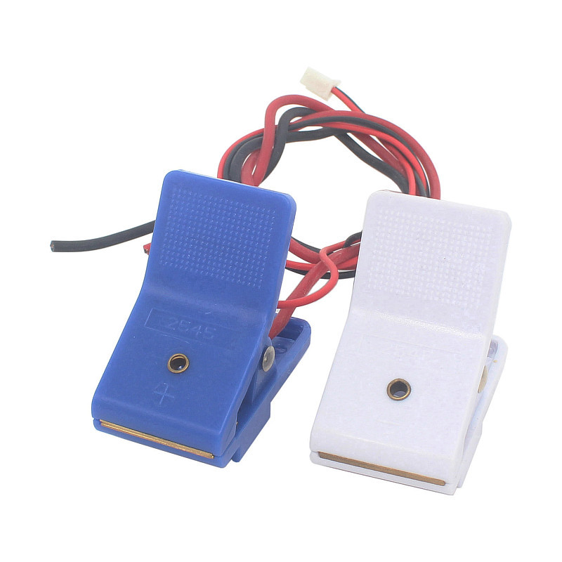 已焊线扁型开尔文夹子一对 应用于测试级耳型电池 最大电流10A