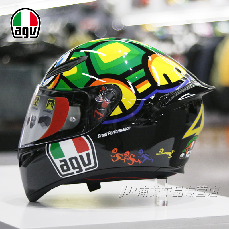 AGV casco completo K1 casco de la motocicleta de los hombres del verano de la motocicleta femenina brillante Negro mate negro cercanías