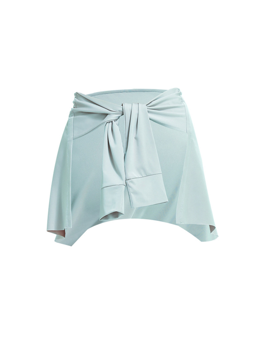 Falda de yoga deportiva europea y americana transfronteriza falda de adelgazamiento que cubre la cadera falda de Ballet de baile de yoga con cordones