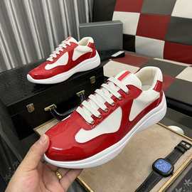 2025新款男士真皮跑步运动板鞋跨境时尚休闲百搭平底旅游时装男鞋