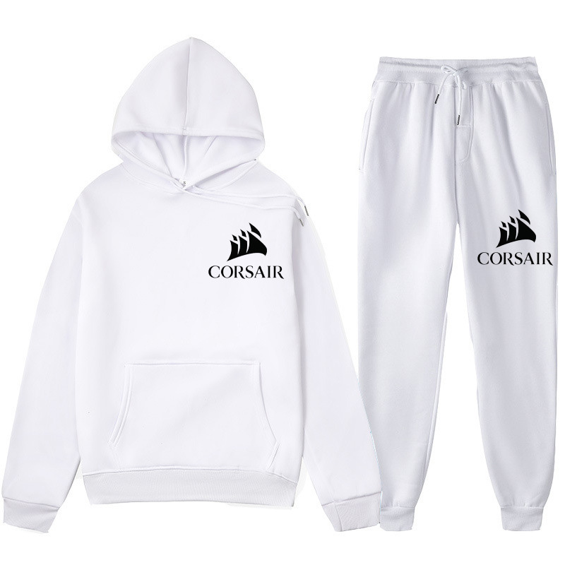 Cross-Border Foreign Trade Corsair Same Style Autumn and Winter Hooded Sweatshirt Loose Fashion Casual Sports Comfortable Two-Piece Set