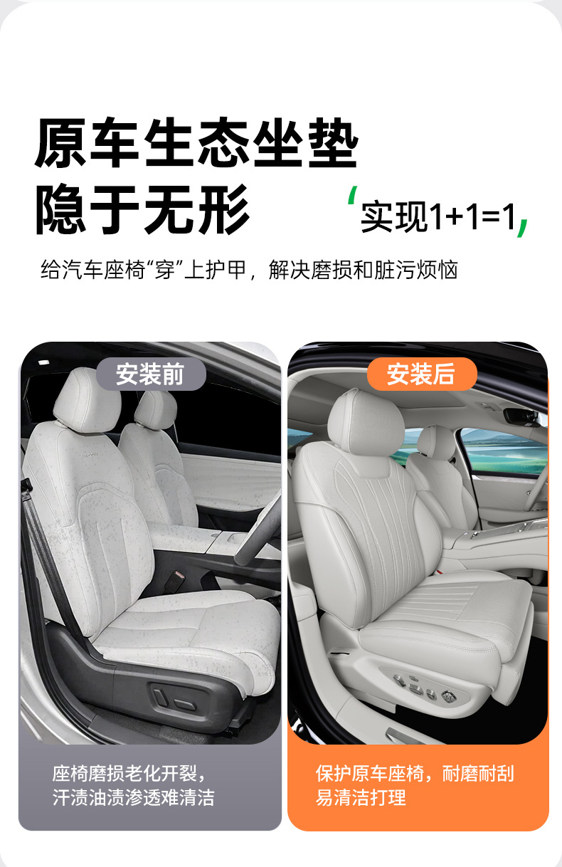Suitable for Seal 08 full-cover seat cushion, universal for all seasons, slim waist seat cover, car interior accessories