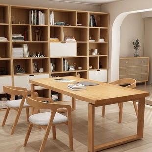 Carefully Selected Solid Wood Large Desk School Library Mobien Desk Desk Student Children Reading Desk