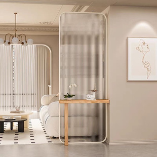 Cream Modern Screen Changhong Glass Partition Simple Living Room Entrance Bathroom Entrance Bedroom Blocking