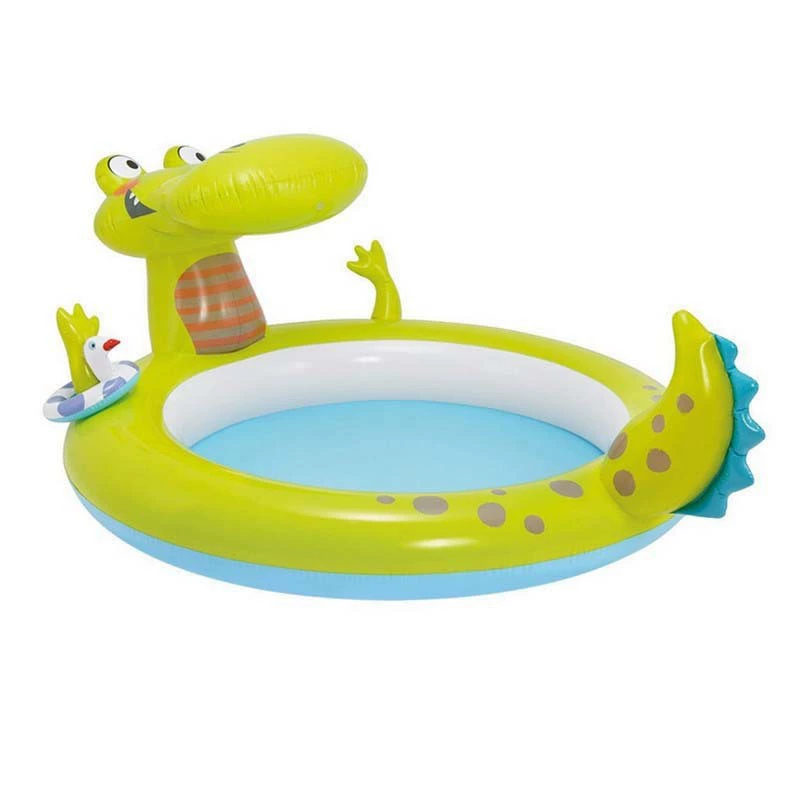 Заводская поставка надувной динозавр разбрызгивания воды маленький лебедь плавательный круг аксессуары для детей на открытом воздухе газон развлекательные интерактивные игры