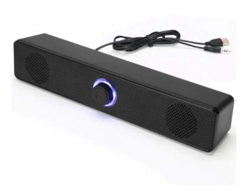 350T マルチメディアデスクトップオフィスホーム重低音 USB 有線小型スピーカーコンピュータオーディオライト付き|undefined
