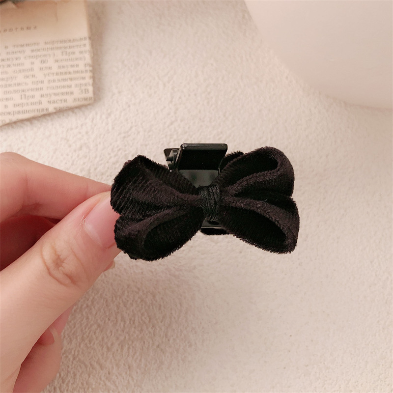 Clip de arco de seda coreana de dos caras, clips de cabello de princesa de alto nivel, cabeza trasera, clip de tiburón