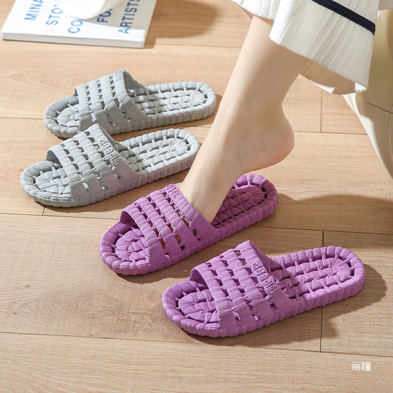 拖鞋简约浴室防软底滑凉拖鞋pvc酒店情侣男女室内防滑居家浴场