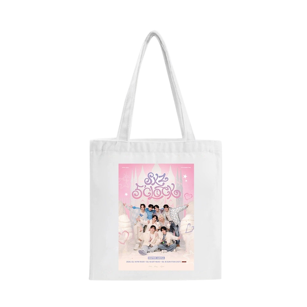 跨境stay kids2025年2月见面会海报周边印花帆布包学生手提袋现货