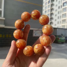 东北琥珀木松明子长白山全透光天然原木手串男女通用佩戴