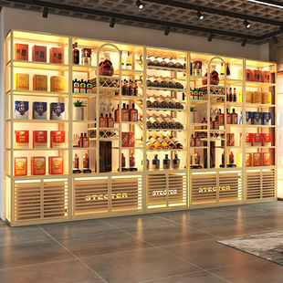 Red Wine Cabinet Display Rack Winery Diamond Grids Commercial Wine Home Wall Wine Store White Wine Storage Rack Display Cabinet