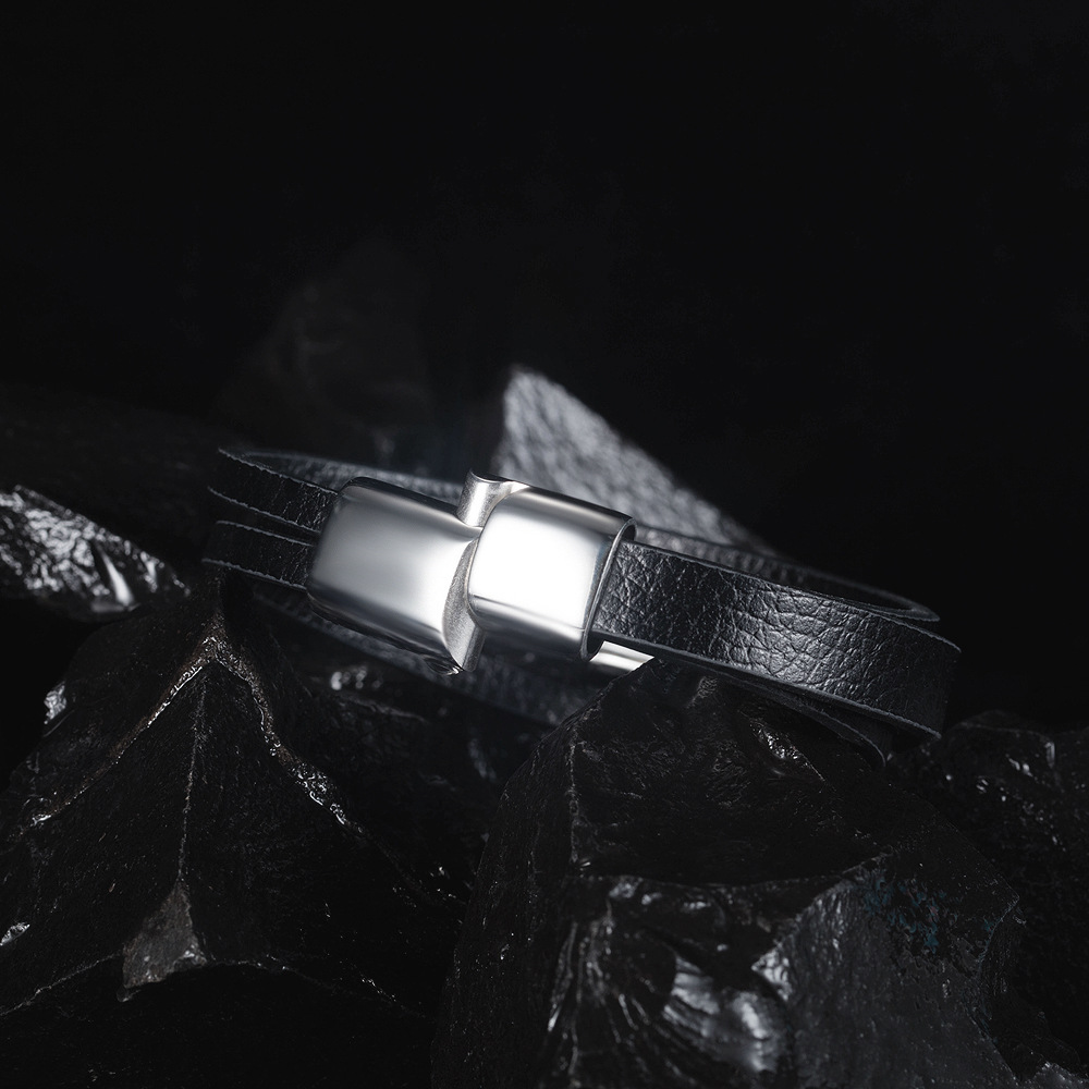 Retro double-layer stainless steel bracelet