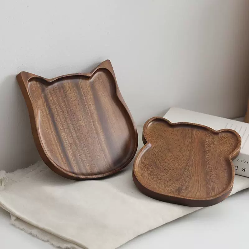 Поднос из орехового дерева с рисунком, настольный подсвечник для ароматерапии, деревянный поднос, поднос для хранения ключей, поднос для хранения