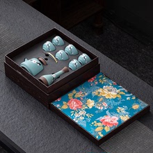 紫砂陶瓷提梁壺茶具套裝公司開業創意禮品禮盒一壺六杯整套