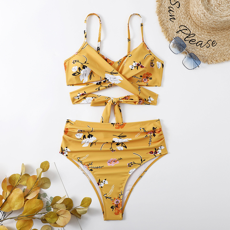 Women's Leaf Flower Leopard 2 Piece Set Bikinis display picture 2