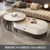 Black rack and white cabinet丨Snow Peak White + Snow Peak White - 100+70cm coffee table combination [upgraded glass crystal]