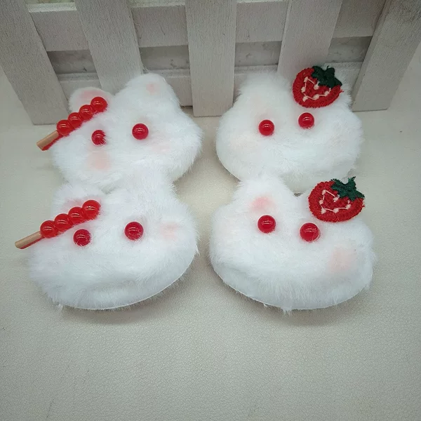 Autumn and Winter cute soft cute sugar gourd Bunny plush hairpin ins girl blush rabbit children class gift