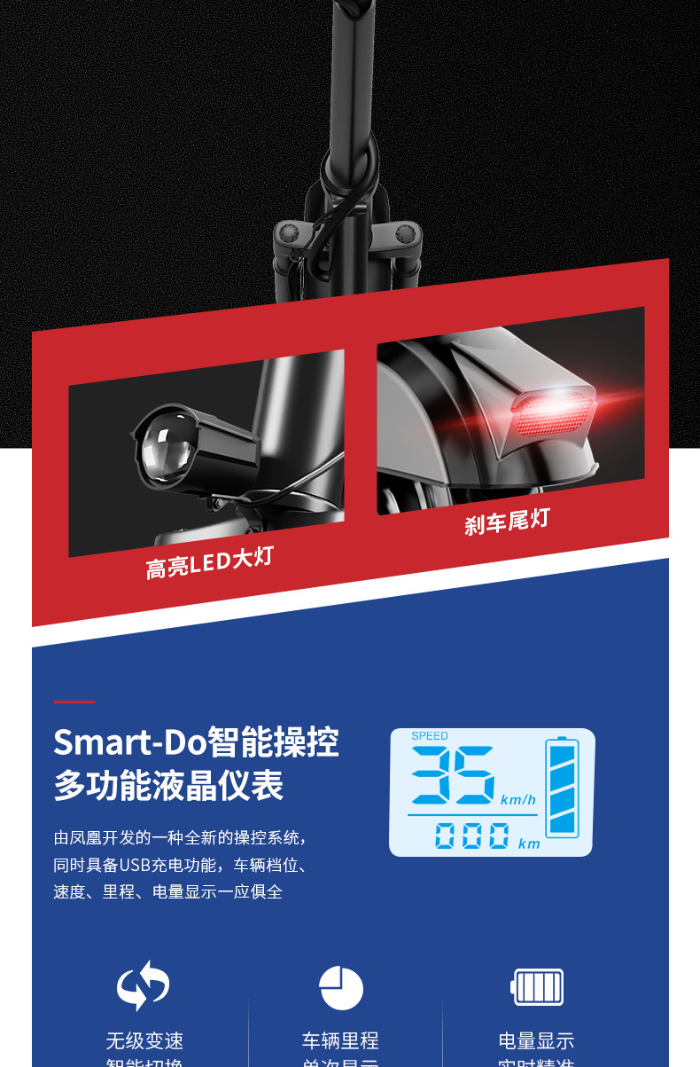 Manufacturer Wholesale Electric Scooter Lithium Battery Folding Bike Two-Wheeled Mobility Vehicle Cross-Border Export Electric Vehicle