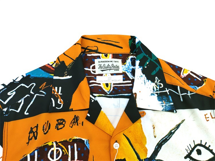 Camicia casual uomo basquiat heaven tokyo a maniche lunghe_voghion.com