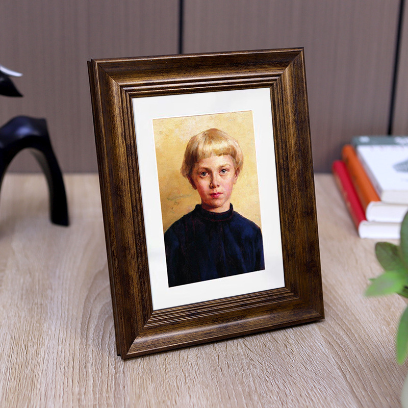 Photo Frame Display Stand American Retro Style Nordic Minimalist Style 7 Living Room Tabletop Creative Ornament Wedding Photo Morandi