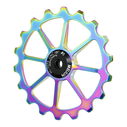 Bicycle rear derailleur guide wheel 18 teeth color variable speed aluminum alloy ceramic bearing bearing mountain bike tension wheel wholesale