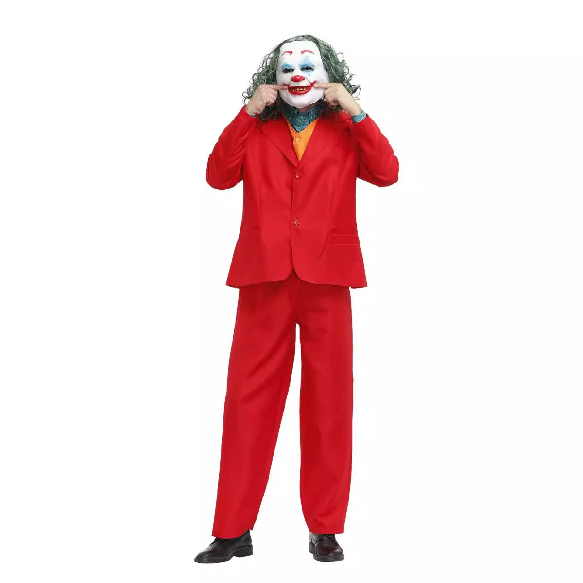 Клоун в костюме DC фильма Joker Joker Jeker, карнавальные наряды на Хэллоуин, аниме выступление